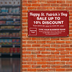 Business Saint Patrick Verkauf auf Red Rectangle Banner