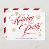 Business Sale Holiday Party Corporate Werbeaktion Postkarte (Vorne/Hinten)