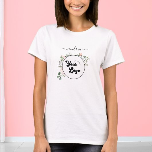 Business Salon für Blumenmuster Friseursalon T-Shirt