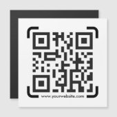 Business Scan Me QR Code Website Modern Card Magnetkarte (Vorne/Hinten)