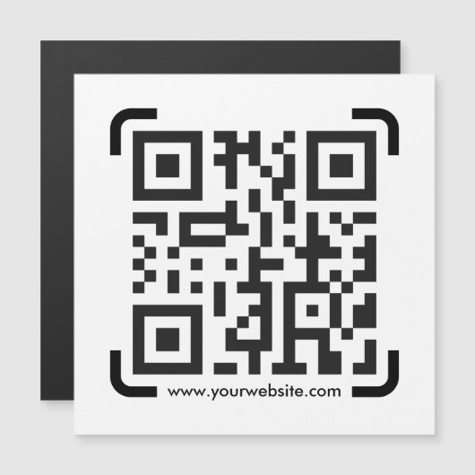 Business Scan Me QR Code Website Modern Card Magnetkarte (Vorne/Hinten)