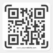 Business Scan Me QR-Code-Website Quadratischer Aufkleber (Vorderseite)
