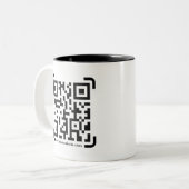 Business Scan Me QR-Code-Website Zweifarbige Tasse (Vorderseite Links)