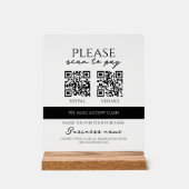 Business Scan to Pay Personalized QR Code Acrylschild (Vorderseite)