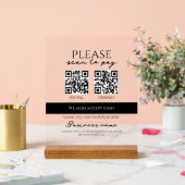 Business Scan to Pay Personalized QR Code Acrylschild (Hochzeit)