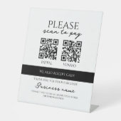 Business Scan to Pay Personalized QR Code Sockelschild (Vorderseite)