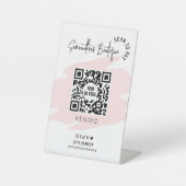Business Scan zur Bezahlung des QR-Codes Feminine  Sockelschild (Vorderseite)