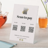 Business Scan zur Bezahlung von Apps 3 QR-Code ros Sockelschild (In Situ)