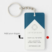 Business Schlüsselanhänger minimalistisch-blau