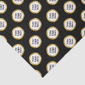 Business Schwarz-weiß Gold Elegante Ihr Logo hier Seidenpapier (Ausschnitt)