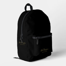 Business Script Elegante Signatur Personalisiert Bedruckter Rucksack