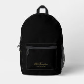 Business Script Elegante Signatur Personalisiert Bedruckter Rucksack (Vorderseite)