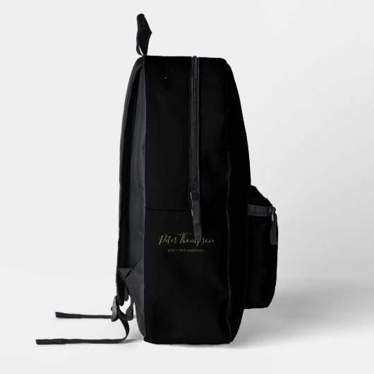 Business Script Elegante Signatur Personalisiert Bedruckter Rucksack (Links)