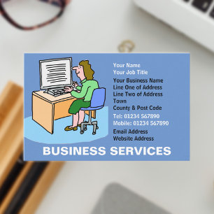 Business Services mit Fun Cartoon Visitenkarte