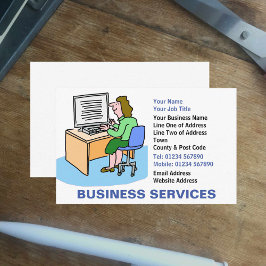Business Services mit Fun Cartoon Visitenkarte
