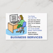 Business Services mit Fun Cartoon Visitenkarte (Vorderseite)
