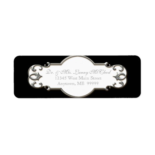 Business Shipping Classic Baroque Swirl Circle (Vorne)