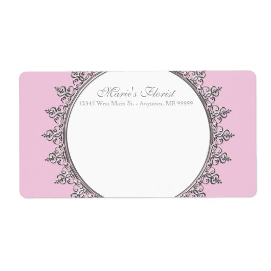 Business Shipping Classic Baroque Swirl Circle (Vorne)