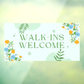 Business Shop - Floral Walk Ins Willkommen Fensteraufkleber (Blatt 3)