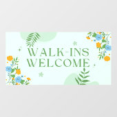Business Shop - Floral Walk Ins Willkommen Fensteraufkleber (Blatt)
