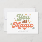 Business Sie sind Magic Retro Boho Floral Vielen D Einladung (Vorderseite)