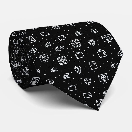 Business Silk Muster Neck Tie Krawatte (Gerollt)