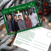 Business Simple Dove CUSTOM PHOTO ChristmasHoliday Postkarte