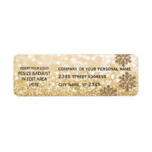 Business simple/ insert logo glitterartige Schneef