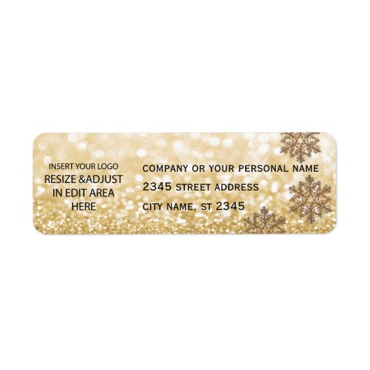 Business simple/ insert logo glitterartige Schneef (Vorne)