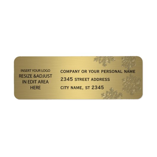 Business simple / insert logo goldene Schneeflocke (Vorne)