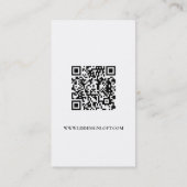 Business Social Media QR code website Custom logo Visitenkarte (Rückseite)