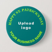 Business St. Patrick Gruß auf Aquamarine grüne Run Button (Vorderseite)