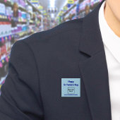 Business St. Patrick Gruß auf Light Blue Square Button
