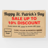 Business St. Patrick Sale on Light Brown Rectangle Banner (Horizontal)