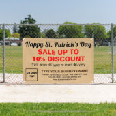 Business St. Patrick Sale on Light Brown Rectangle Banner (Insitu)
