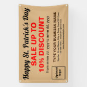 Business St. Patrick Sale on Light Brown Rectangle Banner (Vertikal)