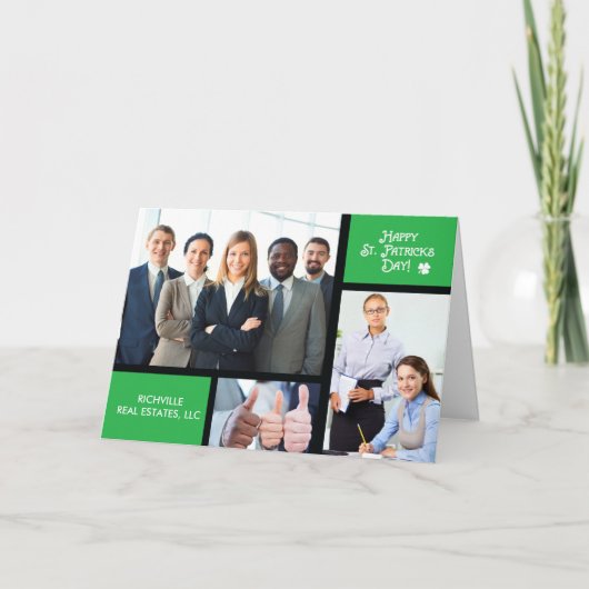 Business St. Patrick's Day Foto, Individuelle Name Karte (Vorderseite)