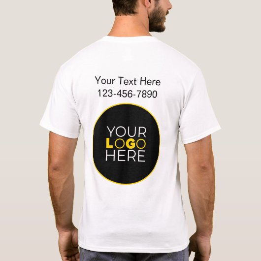 Business Staff Editable Logo Work Shirts (Rückseite)