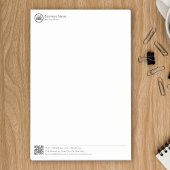 Business Stationary Template With Logo And QR Code Post-it Klebezettel