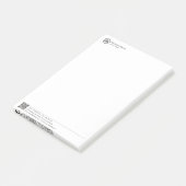 Business Stationary Template With Logo And QR Code Post-it Klebezettel (angewinkelt)