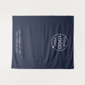 Business Step und Repeat Blue Foto Backdrop Wandteppich (Vorderseite (Horizontal))