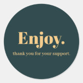 Business Sticker Design genießen (Vorderseite)