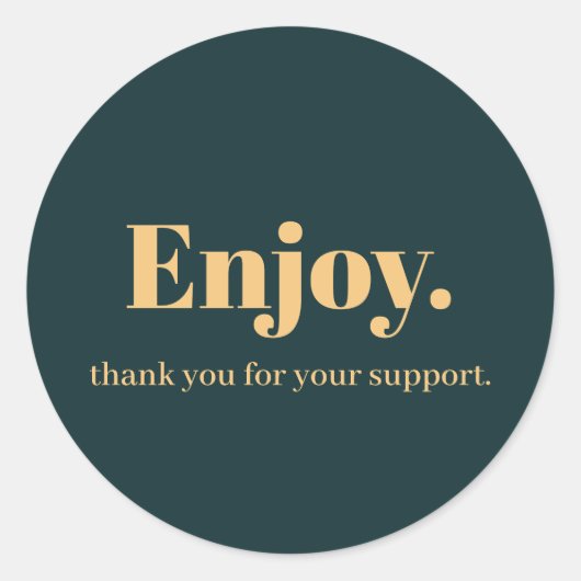 Business Sticker Design genießen (Vorderseite)