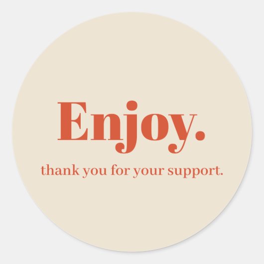 Business Sticker Design genießen (Vorderseite)