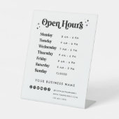 Business Store Öffnungszeiten Vintage Shop-Signatu Sockelschild (Vorderseite)