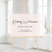 Business Stylish Signature Script Pink Frosted Acrylschild