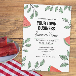 Business Summer Picnic Watermelon Einladung
