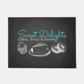 Business Sweet Bakery Chalkboard Fußmatte (Vorderseite)