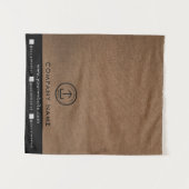 Business Table Runner Banner Linen Logo Social Wandteppich (Vorderseite (Horizontal))
