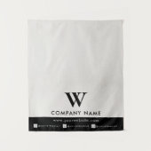 Business Table Runner Banner Linen Social Media Wandteppich (Vorderseite)